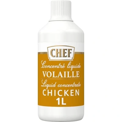 Abbildung von CHEF Flüssiges Konzentrat Geflügel, Geschmacksboost für Herzhafte Fleischgerichte, 100% Natürlicher Geschmack, 1er Pack (1 x 1L)