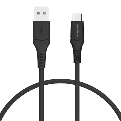 Abbildung von Braided USB C naar kabel von iMoshion Schwarz Stoff
