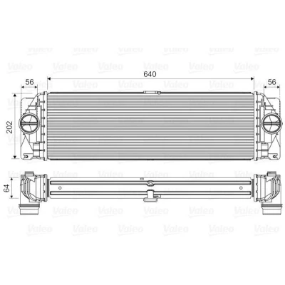 Abbildung von VALEO 818341 Ladeluftkühler ohne AGR Ventil MERCEDES BENZ: Sprinter 3 t Kastenwagen, 3.5 Kastenwagen