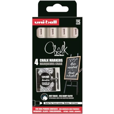 Abbildung von Uni Kreidemarker Set 4 Stück PWE5 (4xweiß)