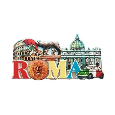 Abbildung von 3D Roma Rom Italien Kühlschrank Kühlschrankmagnet Tourist Souvenirs Handmade Harz Handwerk Magnetische Aufkleber Home Küche Dekoration Reise Geschenk