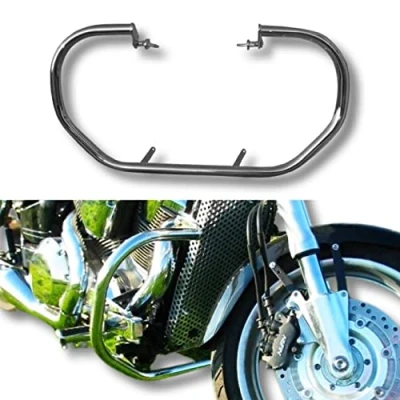 Abbildung von Klassischer Sturzbügel für VTX 1800 Custom Robuster Motorschutz aus Edelstahl OH18N9 Motorrad Schutzbügel Heavy Duty