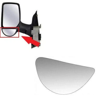 Abbildung von Spiegelglas Spiegel Glas Unterteil Rechts Beifahrerseite Seitenspiegel Aussenspiegel Kompatibel Mit Ford Transit 2000 2013