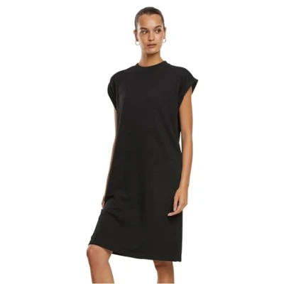 Abbildung von Urban Classics Damen Kleid Ladies Light Terry Dress, lässiges T Shirt für Frauen, Oversized Fit