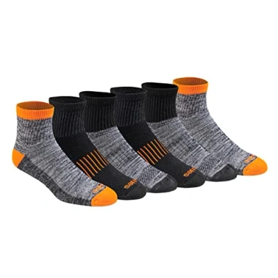 Abbildung von Dickies Herren Dri Tech Moisture Control Quarter Socken Multipack, Orange, Shoe Size: 6 12