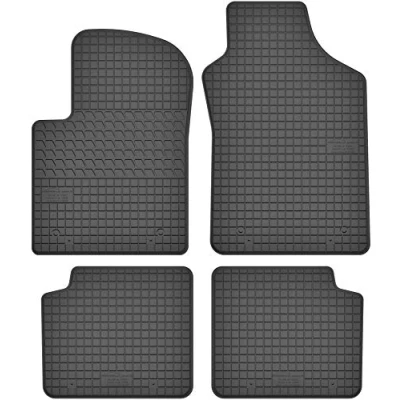 Abbildung von edecor Gummimatten Automatten Gummifussmatten Gummi Fußmatten Satz Set für FIAT 500 ab Bj. 2007