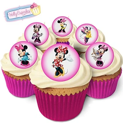 Abbildung von 24 Wunderschöne essbare Kuchendekorationen: Minnie Mouse