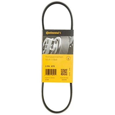 Abbildung von CONTITECH 3PK670 Keilrippenriemen 670 3 FIAT: Stilo Schrägheck, BRAVO 1, Multi Wagon, CHEVROLET: Matiz, NISSAN: Micra C+C