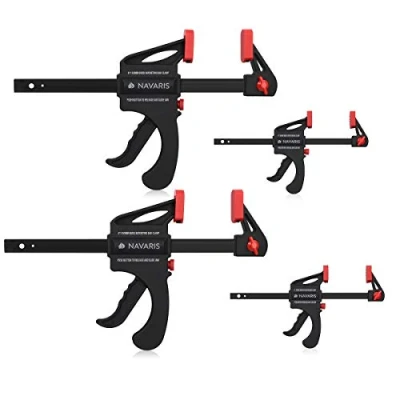 Abbildung von Navaris Einhandzwinge 4x Einhandzwingen Spanner 10 15cm 20 60kg Schraubzwinge Set, (1 St)