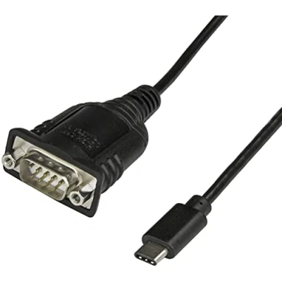 Abbildung von StarTech.com USB C zu seriellem Adapterkabel 40 cm RS232 Kabel Typ auf DB9 Kabeladapter Windows / MacOS Linux kompatibel