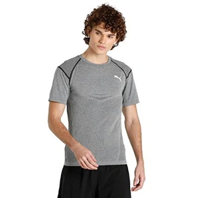 Abbildung von PUMA Herren Train Evoknit Ss Tee Hemd, Schwarz, XL