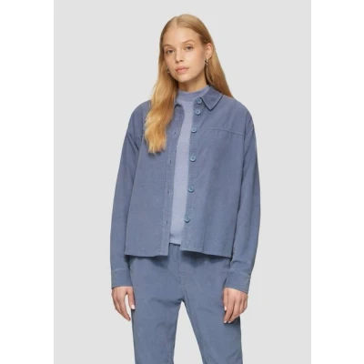 Abbildung von QS Hemdbluse, Damen, Größe: 42, Blassblau
