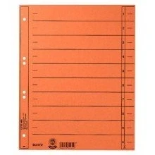Abbildung von Leitz Trennblatt 16580045 A4 230g Karton orange 100 Stück