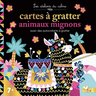 Abbildung von Mini cartes à gratter et stickers animaux: 10 gratter, 4 planches de dont 2 1 stylet