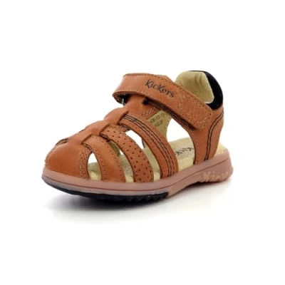 Abbildung von Kickers Platinium Trekkingsandale für Kinder, Größe: 29, Camel Schuhe