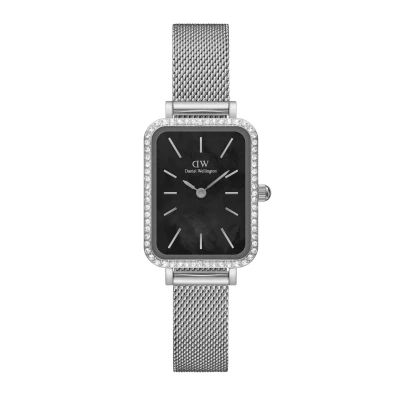 Abbildung von Daniel Wellington Quadro Lumine Bezel MOP Uhr silvercoloured, Größe: One Size, Silver coloured
