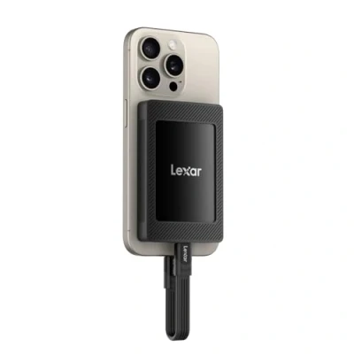 Abbildung von Lexar SL500M 2TB Externe SSD mit Magnetsatz, USB3.2 Gen2x2 Portable SSD, bis zu 2000MB/s Lesen, Kompaktes Solid State Drive Ultra Slim Kompatibel iPhone 15 Serie/Mac/PS5/XBOX/Laptop/PC