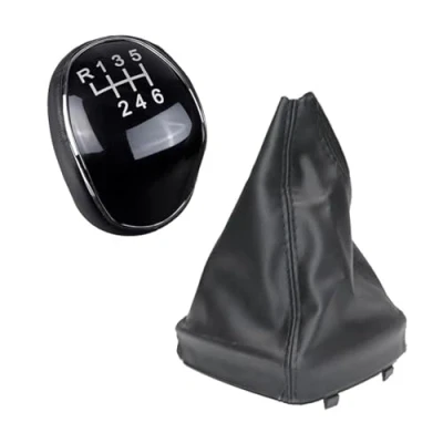 Abbildung von JOVERI 6 Gang Leder Schaltknauf, Schalthebel, Gaitor Kofferraumabdeckung, for Ford, Mondeo, IV S MAX C Transit, Focus, MK3 MK4 Kuga Schaltknauf
