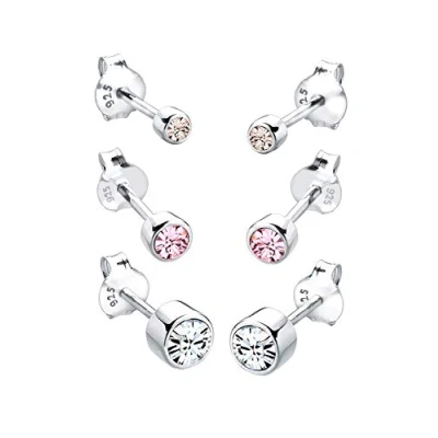 Abbildung von Elli 3ER SET Ohrringe, Damen, Größe: One Size, Silber