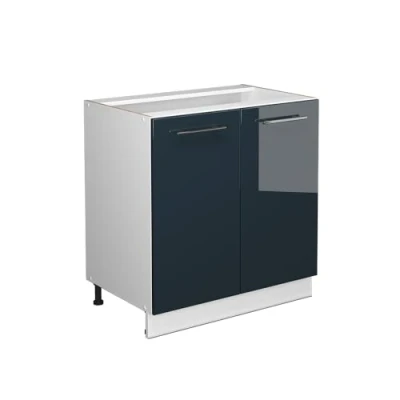 Abbildung von Vicco Unterschrank Fame Line, Dunkelblau Hochglanz/Weiß, 80 cm ohne Arbeitsplatte