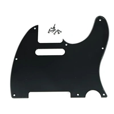 Abbildung von kaish schwarz 3 lagig Tele Gitarre Pickguard Schlagbrett für Fender Telecaster