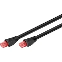 Abbildung von goobay 55439 Outdoor Patchkabel CAT 6 Kabel / 2fach PE Mantel Wasserdicht RJ45 Stecker Ethernet Kupfer Außenbereich Netzwerkkabel 75m Schwarz LAN