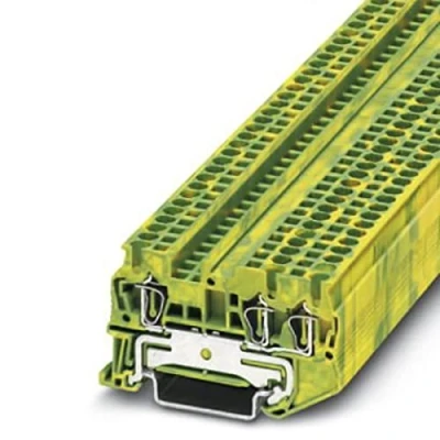 Abbildung von Phoenix Safe Contact PHOE 3 Leiter Durchgangsklemme ST 2,5 Twin PE grün gelb, 50 Stück