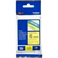 Abbildung von Brother TZe 611 (6 mm) Schwarz bis gelb Tape