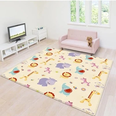 Abbildung von Spielmatte Baby Teppich Babymatte Faltbarer Spieldecke Krabbelmatte Große Krabbeldecke Bodenmatte für Innen Außenbereich von Kinderzimmer Schlafzimmer