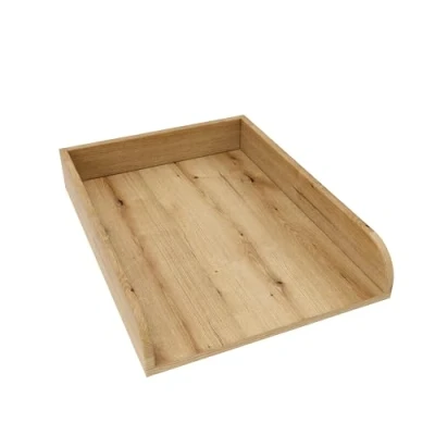Abbildung von regalik Wickelaufsatz Universal, Wickeltischaufsatz für Kommoden in beliebiger Breite, Abnehmbar Wickelkommode aufsatz, Abgerundeten Frontplatten, Oak, 2 mm ABS Material, 72cm x 54cm