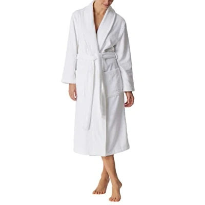 Abbildung von Schiesser Damen Schalkragen Frottee Bademantel, weiß_178410, XL