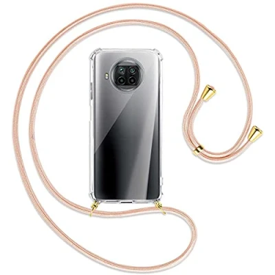 Abbildung von mtb more energy® Handykette kompatibel mit Xiaomi Mi 10T Lite 5G (6.57&#039;&#039;) Rose Peach/Gold Smartphone Hülle zum Umhängen Anti Shock Full TPU Case