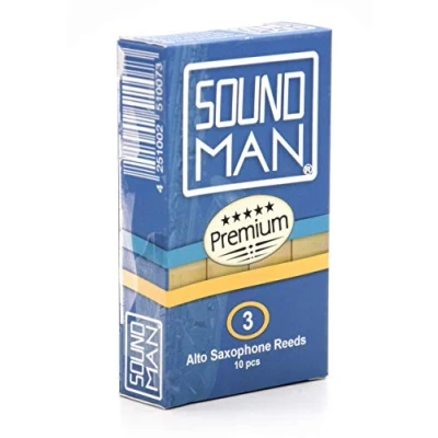 Abbildung von Soundman® Blättchen für Altsaxophon 10 Rohrblätter Saxophon Schachtel à Stück Stärke 3,0