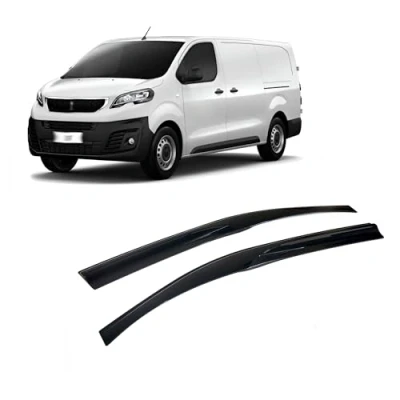 Abbildung von Rumplex Windabweiser Luftabweiser Regenabweiser Seitenfensterabweiser Kompatibel mit Peugeot Expert 2017 2024 Autofenster Regenschutz Anklebbare Deflektoren 2 Stück