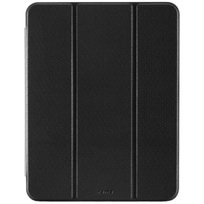 Abbildung von Hama Tablet Hülle für Apple iPad 10.9&quot; 2022 (kratzfeste robust stoßfester Schutzrahmen, Ständer 2 Stufen Case m. Stifthalter, Kamera /Displayschutz) durchsichtig/schwarz