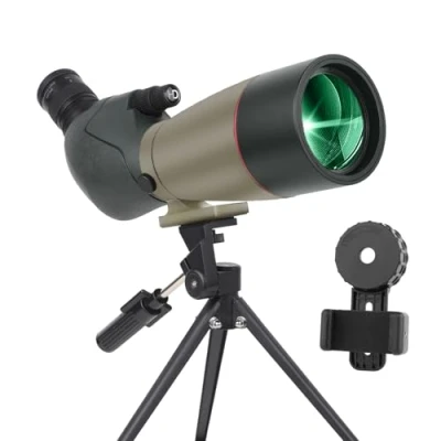 Abbildung von 25 75X70 Spektiv für Zielschießen HD mit Stativ Tragetasche &amp; Smartphone Halterung BAK4 Vogelbeobachtung Jagd Wildtierbeobachtung