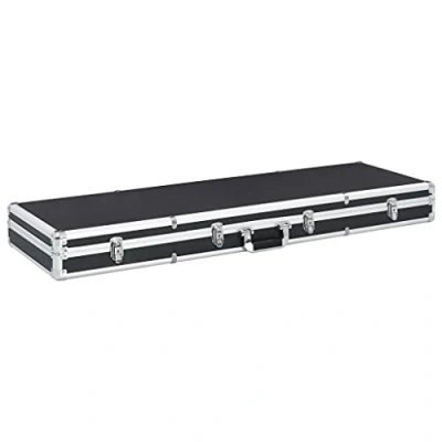 Abbildung von vidaXL Waffenkoffer Gewehrkoffer Universalkoffer Flintenkoffer Pistolenkoffer Bogenkoffer Alukoffer Jagdkoffer Schwarz 118x38x12cm Aluminium