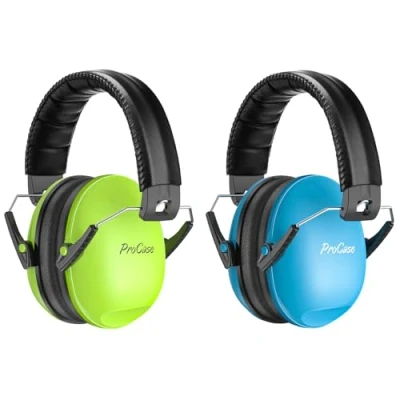 Abbildung von ProCase Kinder Gehörschutz NRR 21dB Lärmschutz für 3 12 Jahren Ohrenschützer Kapselgehörschutz Schlaf, Reisen &amp; Karnevalsumzügen Autismus Noise Cancelling
