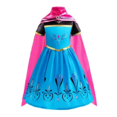 Abbildung von Lito Angels Prinzessin ELSA Krönung Kostüm Kleid für Kleinkind Mädchen, Eiskönigin Schneekönigin Krönungskleid Verkleidung mit Umhang Größe 18 24 Monate 92