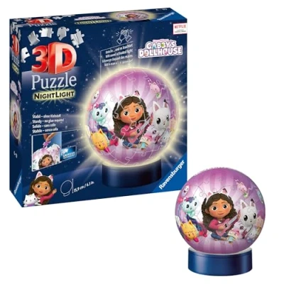 Abbildung von Ravensburger Puzzleball Nachtlicht Gabby&#039;s Dollhouse, 72 Puzzleteile, Made in Europe