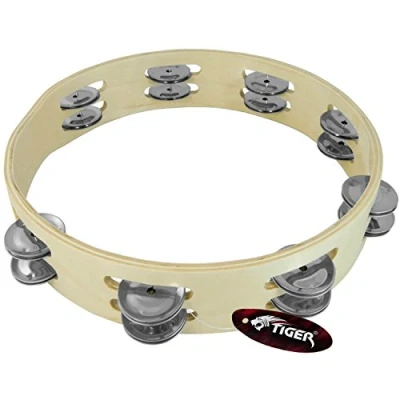 Abbildung von Tiger TAM84 10 Kopofloser Tambourin Doppel Schellenring 10&quot;