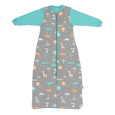 Abbildung von schlummersack Kinder Schlafsack Baby Winter 130 cm Safari Winterschlafsack mit Ärmel 3.5 Tog