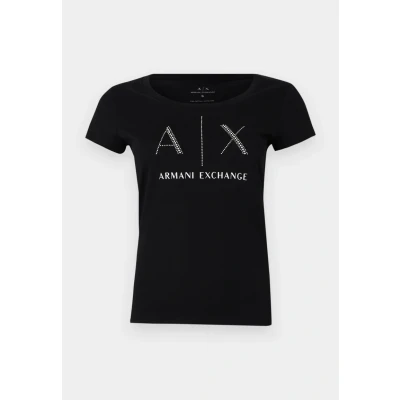 Abbildung von Armani Exchange Tshirt print, Damen, Größe: XS, Black