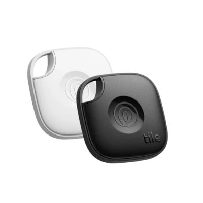 Abbildung von Tile by Life360 Mate (2024) Bluetooth Tracker, Schlüssel und Gegenstandsfinder für Schlüssel, Taschen mehr, Handy Finder, iOS &amp; Android kompatibel, 2er Pack (Schwarz/Weiß)