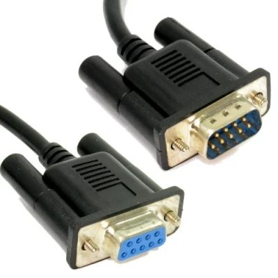 Abbildung von Seriell RS232 Verlängerung Kabel DB9M Zum F 9 Polig Männlich Weiblich 1 m Schwarz [1 Meter/1m]