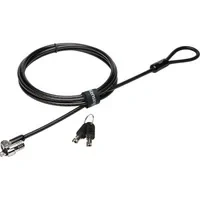 Abbildung von Kensington MicroSaver 2.0 Laptopschloss, Karbonstahlkabel 1,8 m lang, Starker Schließkopf mit 10 mm Durchmesser und T Bar Schließmechanismus, K65020EU