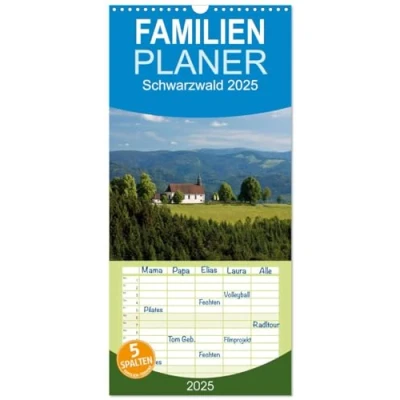 Abbildung von Familienplaner 2025 Schwarzwald mit 5 Spalten (Wandkalender, 21 cm x 45 cm), CALVENDO