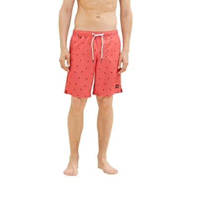 Abbildung von TOM TAILOR Herren Badeshorts mit Muster 1035051, 31479 soft berry red palm design, XL