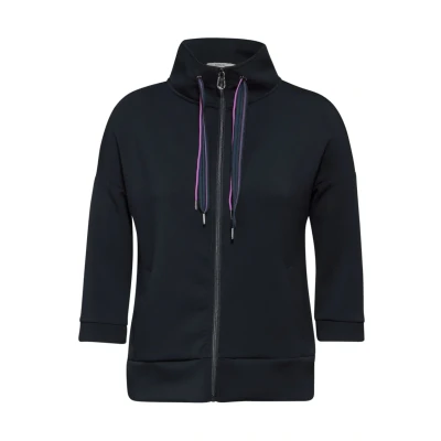Abbildung von Cecil MIT Schalkragen Sweatjacke, Damen, Größe: Small, Blau