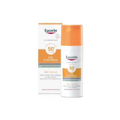 Abbildung von Eucerin Sonnencreme SUN Gelcreme OIL Control LSF 50+, Antiglanz Gesichtscreme Sonnenschutz, Größe: 50 ml,